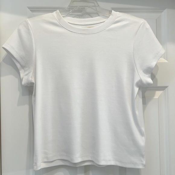 MADEWELL Babydoll ribbed NWT raglan sleeve tee size XL - Picture 2 of 8